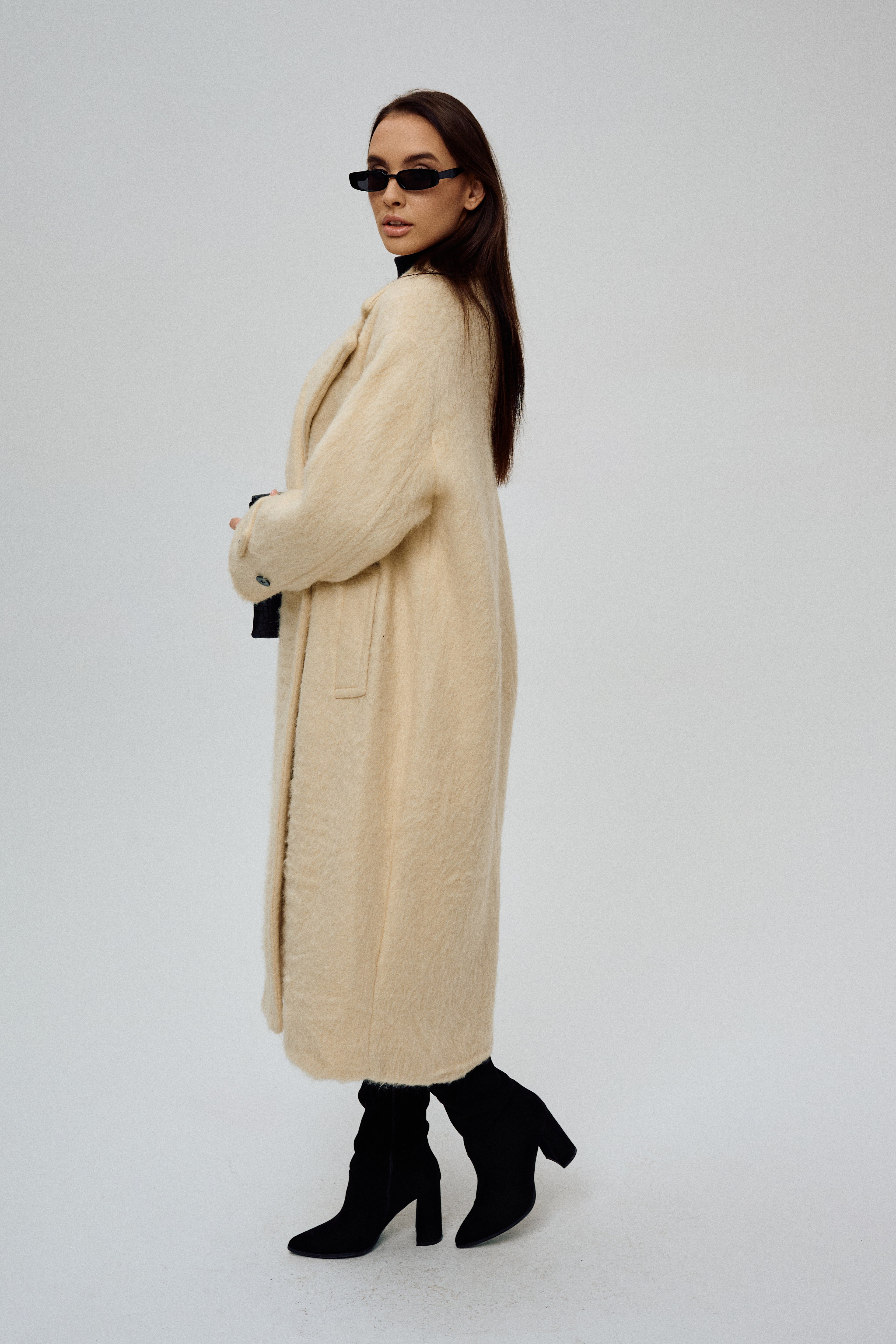 Płaszcz z domieszką wełny