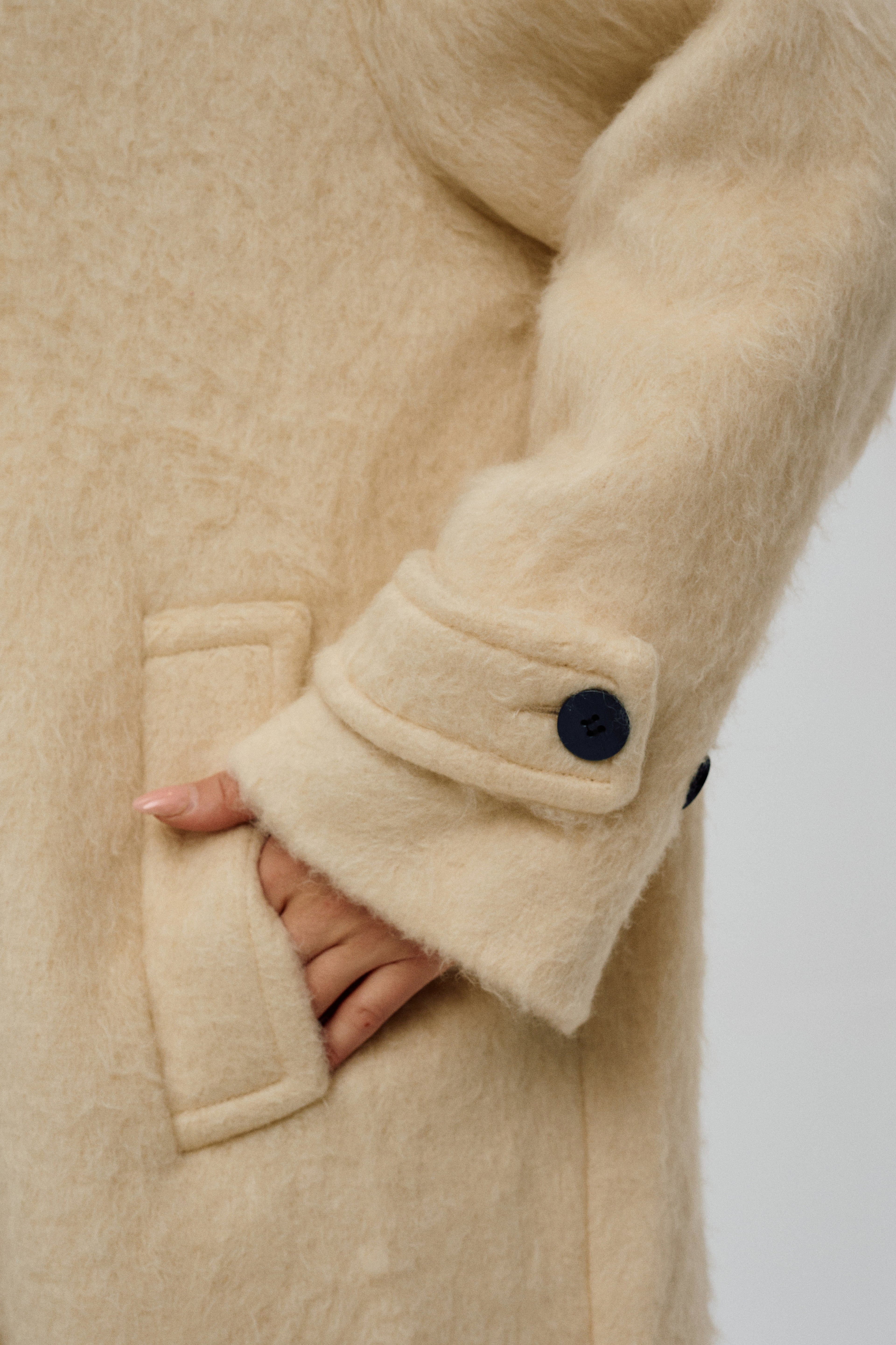 Płaszcz z domieszką wełny