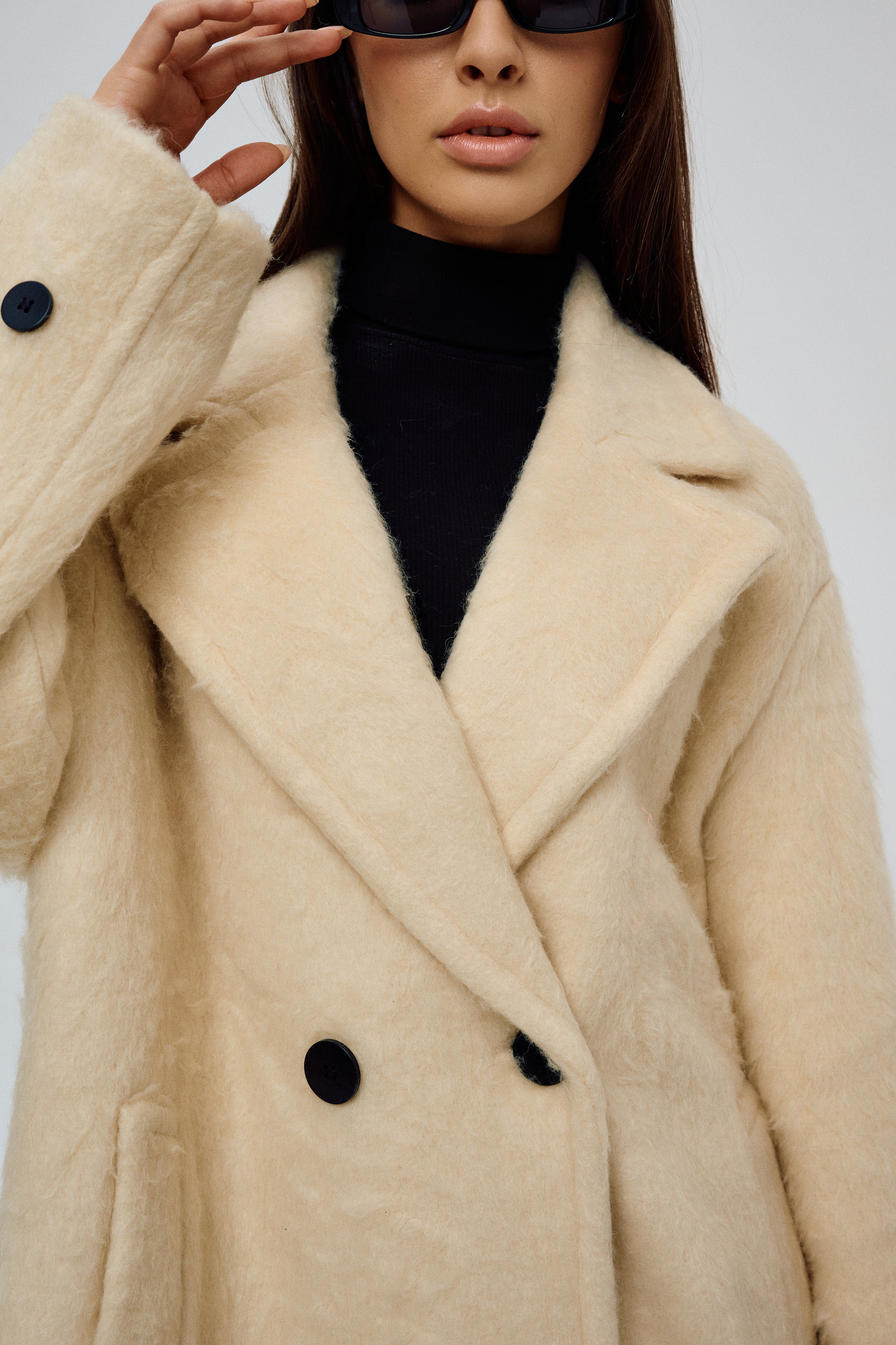 Płaszcz z domieszką wełny